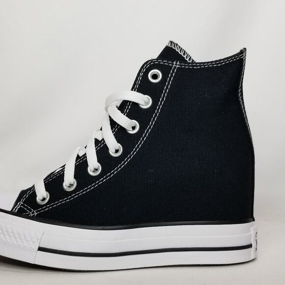 Converse Women's CTAS Wedge Platform Hi Tops Size 6 Black A11909C NWT - Picture 5 of 9